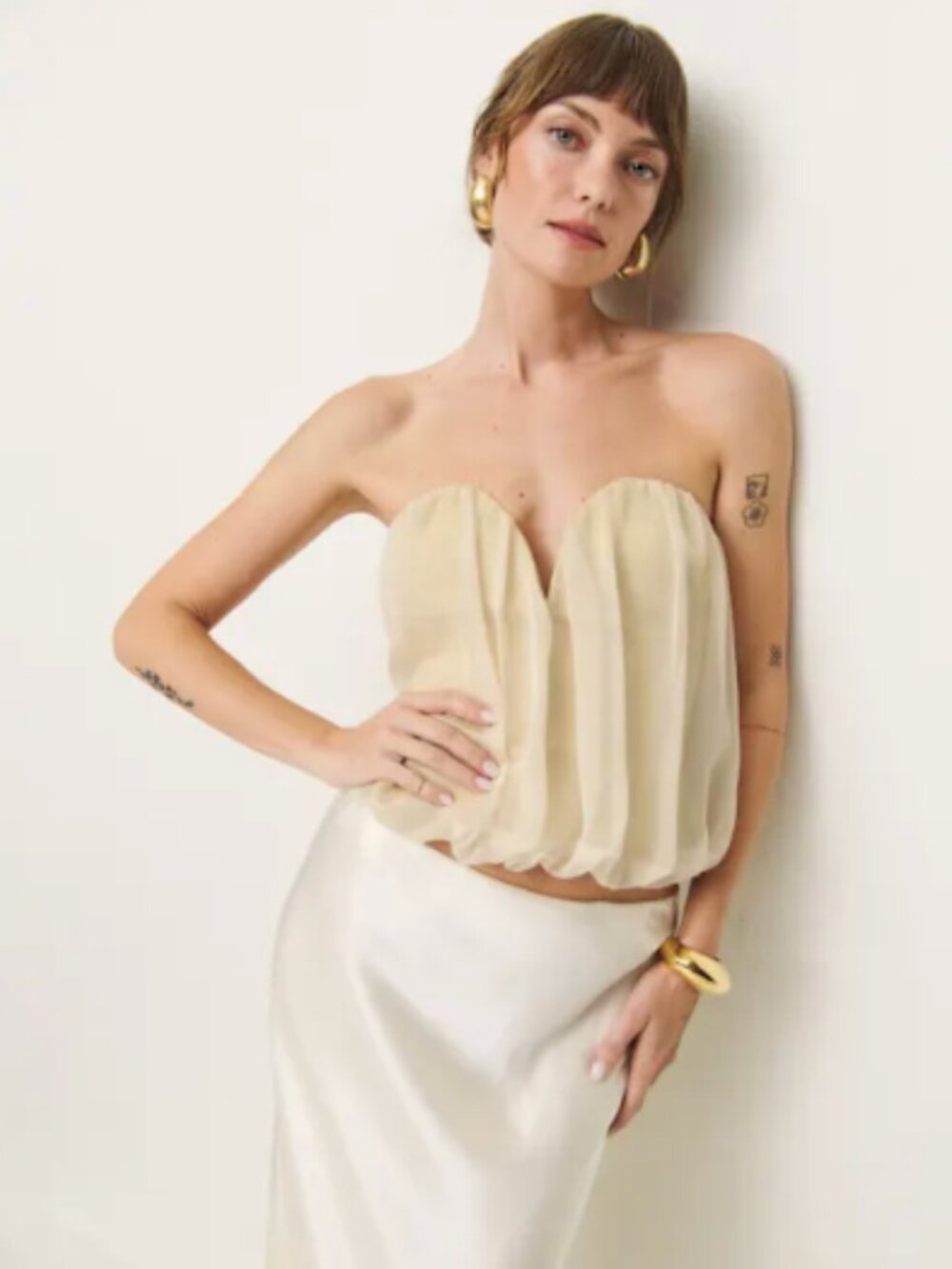 Reformation Sylvana Top Yellow - Size 4